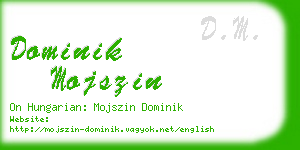 dominik mojszin business card